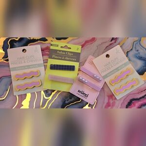 Pastel Pink Pearl & Yellow Wavy Clip Assortment